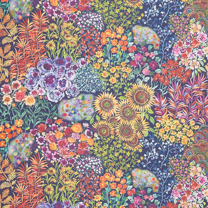 Floribunda - Flower Child Midnight Yardage