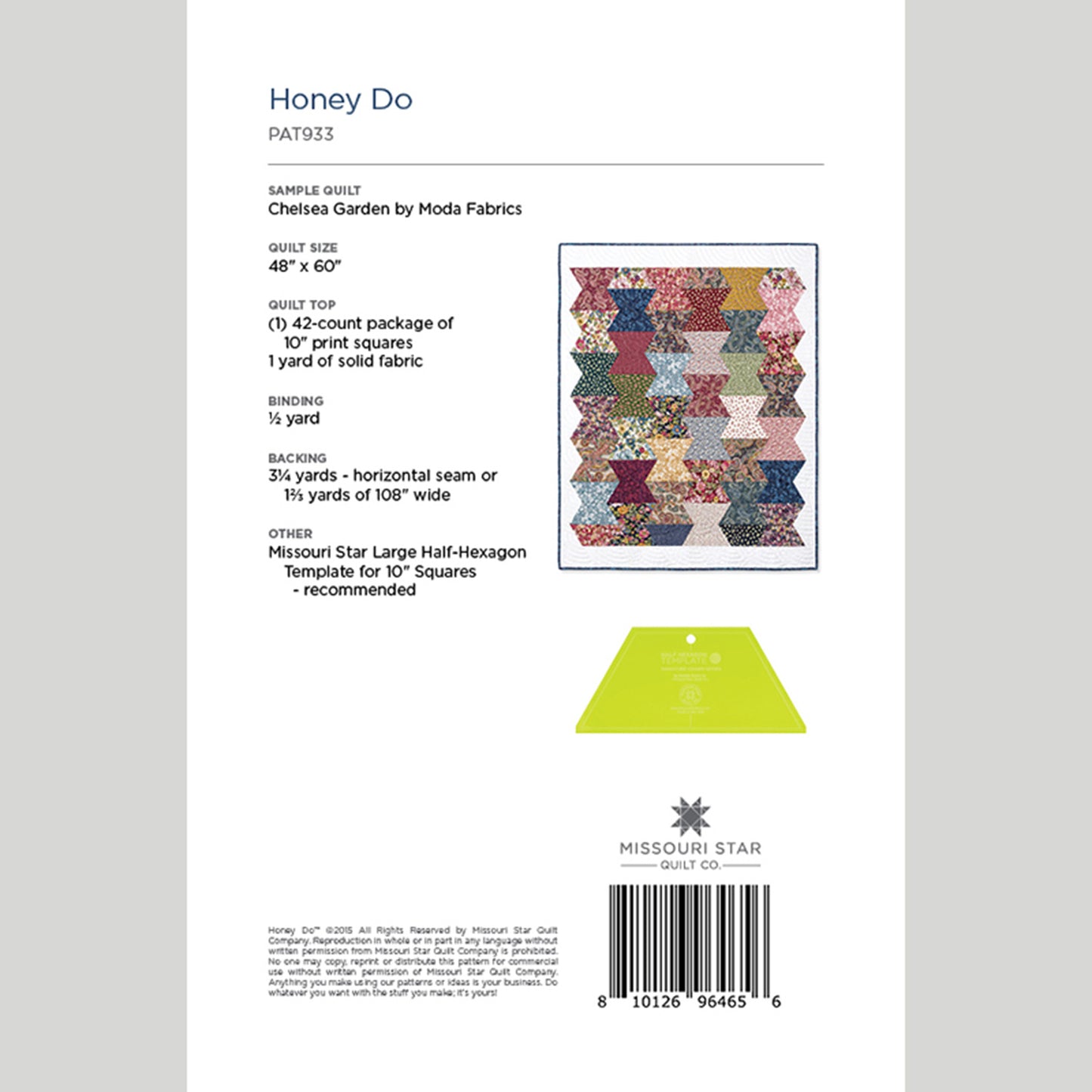 Digital Download - Honey Do Quilt Pattern by Missouri Star Alternative View #1