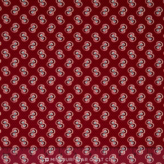 Americana II - Swirls Red Yardage