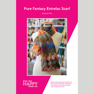 Pure Fantasy Entrelac Scarf Knitting Pattern