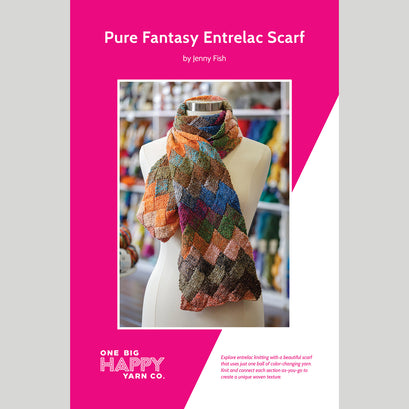 Pure Fantasy Entrelac Scarf Knitting Pattern