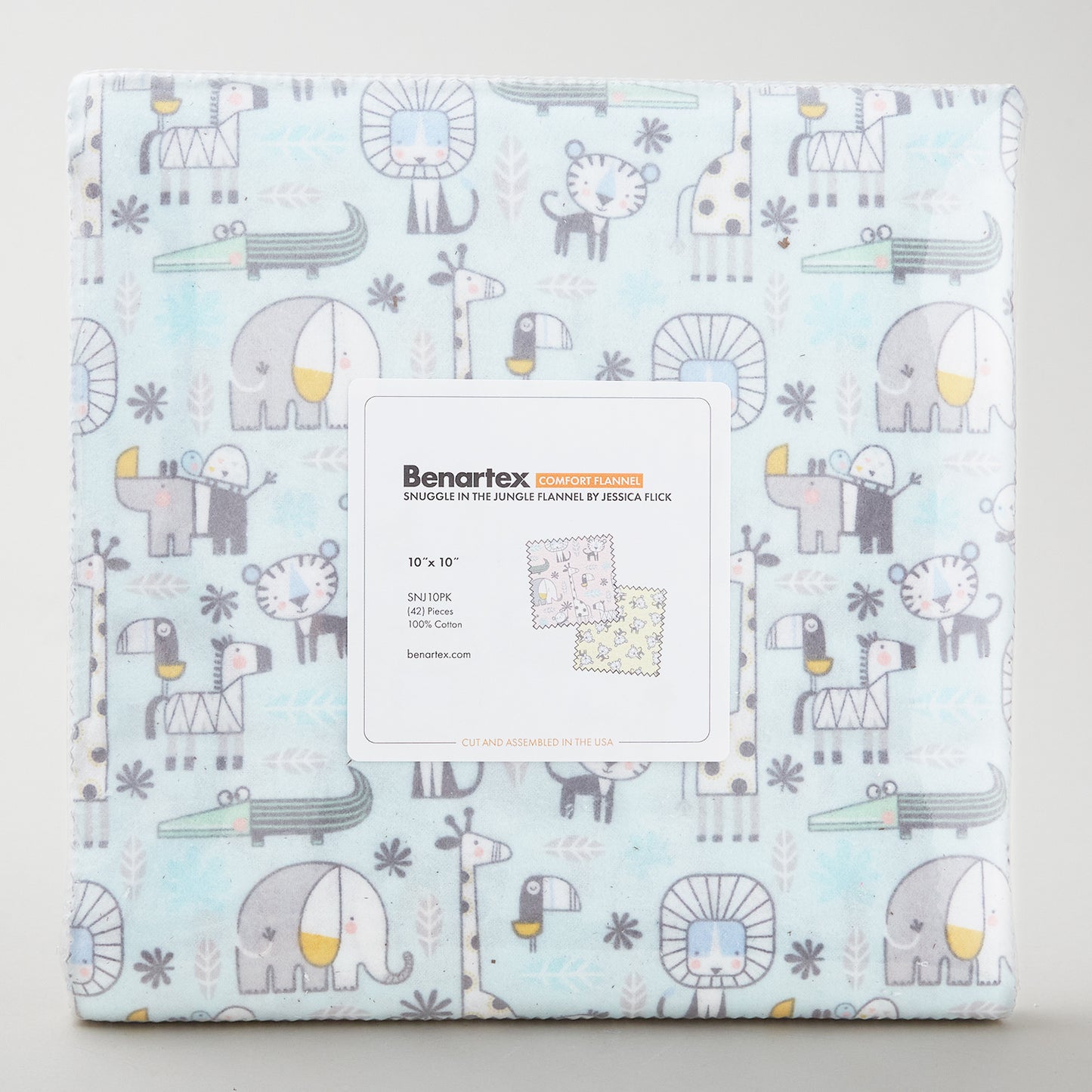 Snuggle In The Jungle Flannel 10" Squares