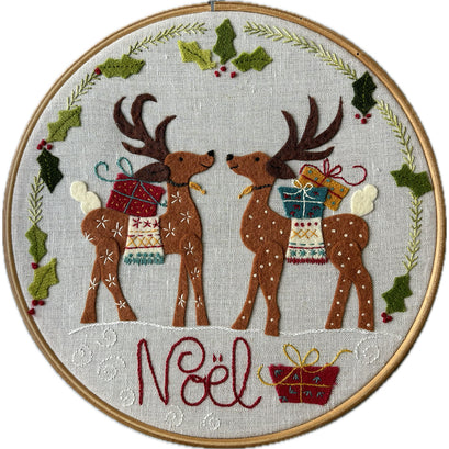 Noel Wool Felt Embroidery Appliqué Kit