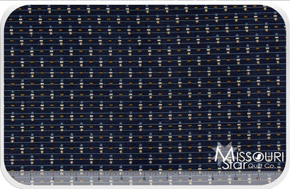 History Repeated 1870-1890 (Book 2) - Star Stripe Navy Yardage