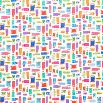 Rainbow Crafter's Stash - Jars White Yardage