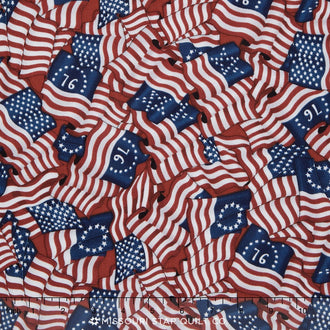 Pride & Glory - Flag Collage Red Yardage