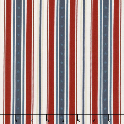 American Heritage - Stripe Red Yardage