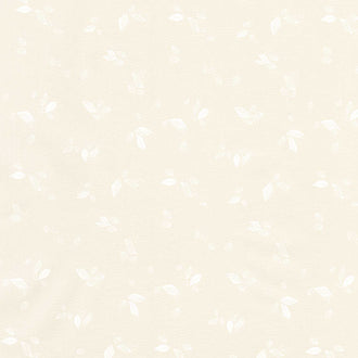 Folk and Lore - Leaf Twirl Eggshell White Yardage
