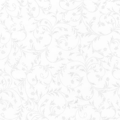 Holiday Flourish - Snow Flower Taupe Colorstory Swirls Ice Metallic Yardage