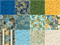 Avery Hill Blue Metallic Ten Squares