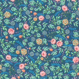 Faraway Florals - Vines Ocean Yardage Primary Image