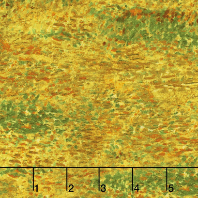 Vincent Van Gogh 3 - Brushstrokes Citrus Yardage