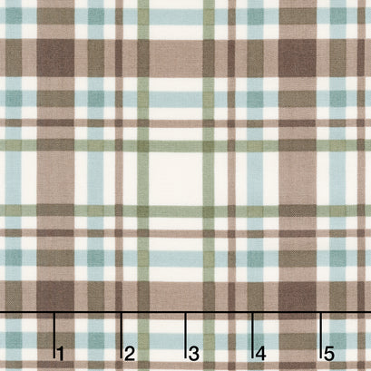 Let's Get Lost in the Woods - Plaid Off White Yardage