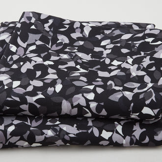 Dappled Leaf - Black/Charcoal 108" Wide 3 Yard Cut