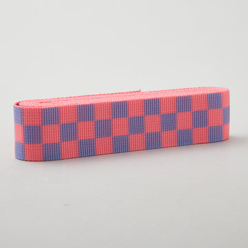 Tula Pink Check Please 1-1/2" Webbing - Nova Purple/Pink - 3 Yard Pack
