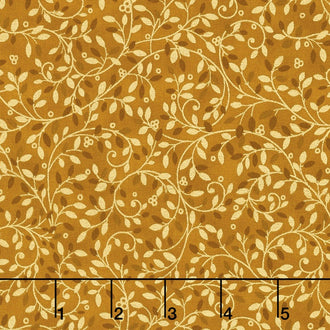 Holiday Flourish 10 - Holiday Leafy Vines Gold Metallic Yardage