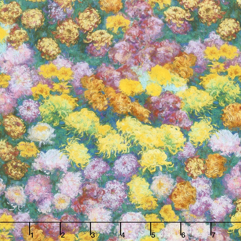 Claude Monet - Flowers Garden Digitally Printed Yardage