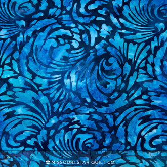 Artisan Batiks - Elementals Petals Blue Yardage