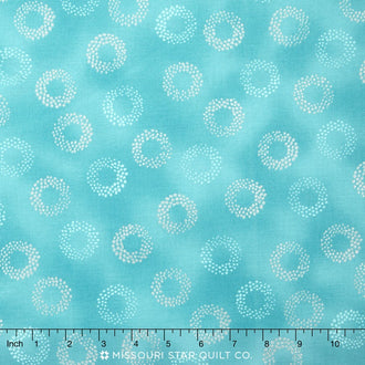 Sparkle - Spots Aqua Metallic Yardage