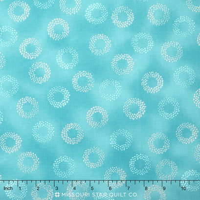 Sparkle - Spots Aqua Metallic Yardage