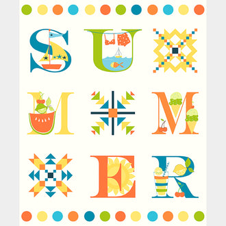 Here Comes the Sun - Summer Panel White Multi Panel