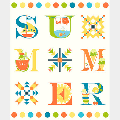 Here Comes the Sun - Summer Panel White Multi Panel