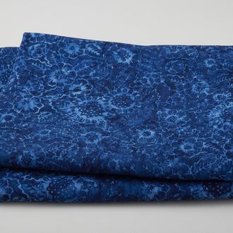 Tonga Batiks 108" Wide - Aster Floral Denim 3 Yard Cut
