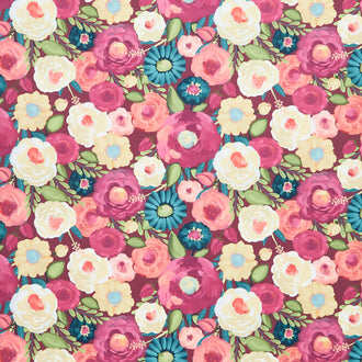Fragrant Fields - Floral Main Maroon Yardage