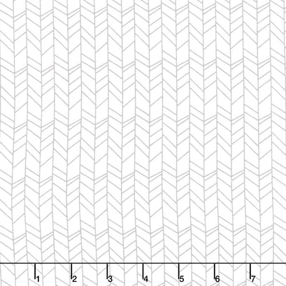 Snuggle In The Jungle Flannel - Snuggle Stripe Grey Yardage
