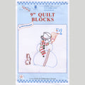 Snowman 9" Embroidery Quilt Blocks Set