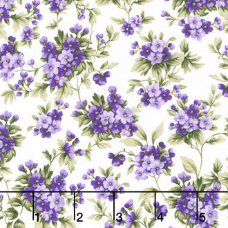 Georgina - Flowers Vintage White Yardage