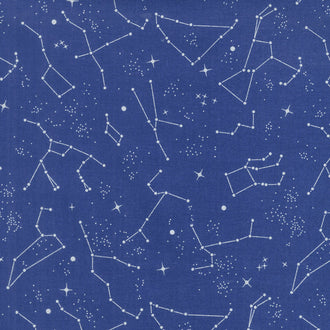 Out of this World with NASA - Nasa Constellations Blue with Sparkle Yardage