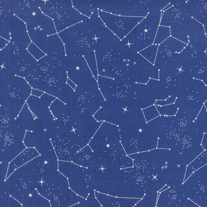 Out of this World with NASA - Nasa Constellations Blue with Sparkle Yardage