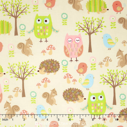 Owl & Co. - Friends Cream Yardage