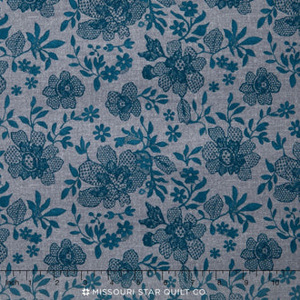 Something Blue - Lace Gray Yardage