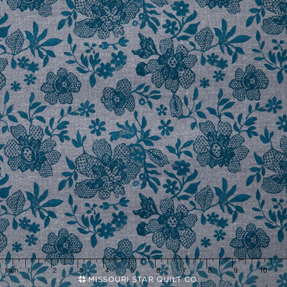 Something Blue - Lace Gray Yardage