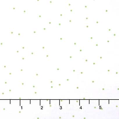 Sew Cherry 2 - Pin Dot Green Yardage