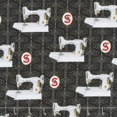Sewing with Singer - Sewing Machines Black Metallic Yardage