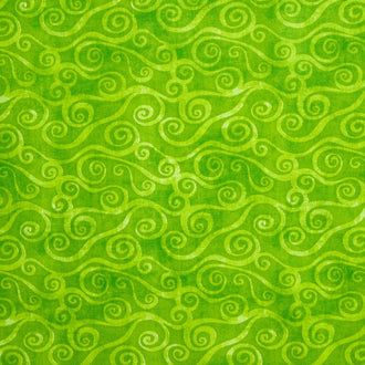 Wilmington Essentials - Swirly Scroll Lime Yardage