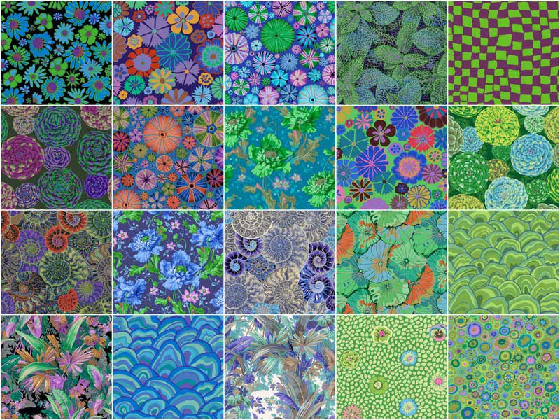 Kaffe Fassett Collective - August 2024 Cool Colorway Fat Quarter Bundl