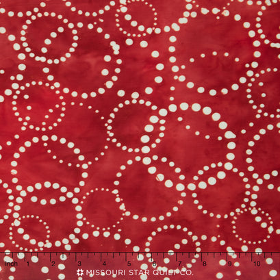 Artisan Batiks - Ring Toss Red Yardage
