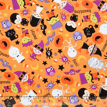 Halloween Parade - Main Orange Yardage