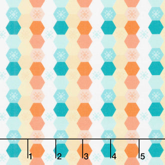Welcome To Quilt Town - Hexagon Stripe Multi Yardage