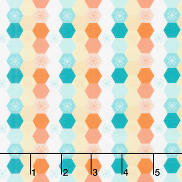 Welcome To Quilt Town - Hexagon Stripe Multi Yardage