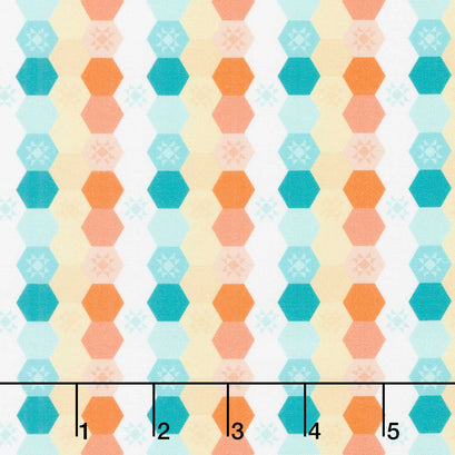 Welcome To Quilt Town - Hexagon Stripe Multi Yardage