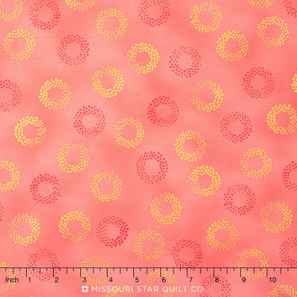 Sparkle - Spots Coral Metallic Yardage