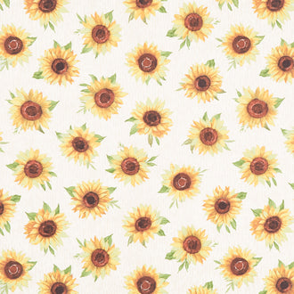 Sunflower Splendor - Sunflower Toss Cream Yardage