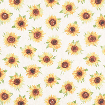 Sunflower Splendor - Sunflower Toss Cream Yardage