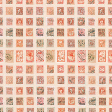 Eclectic Elements - Palette Orange Stamps Orange Yardage