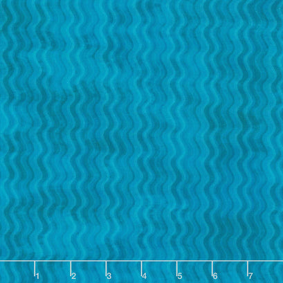 Calypso III - Waves Teal Yardage